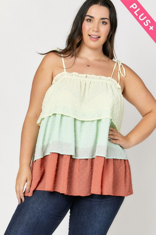 Polka Dot Layered Tank Top
