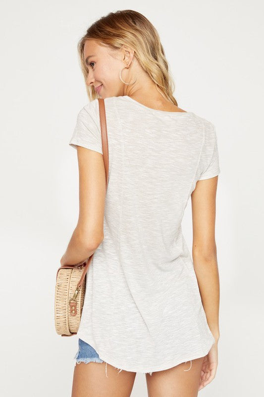 Short Sleeve High-Low Top