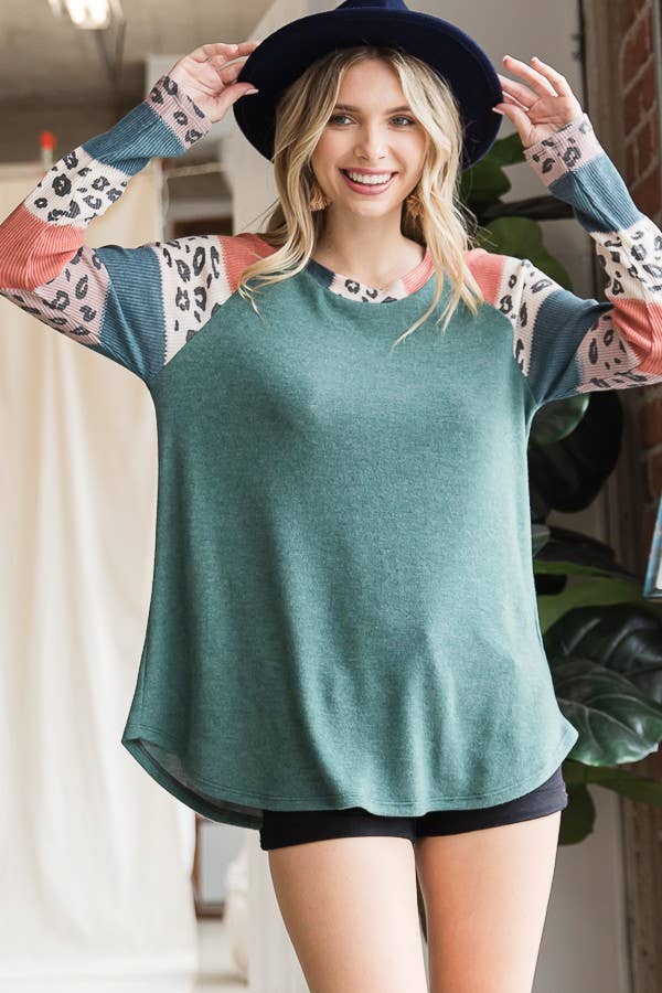 COLOR BLOCK BASEBALL TUNIC