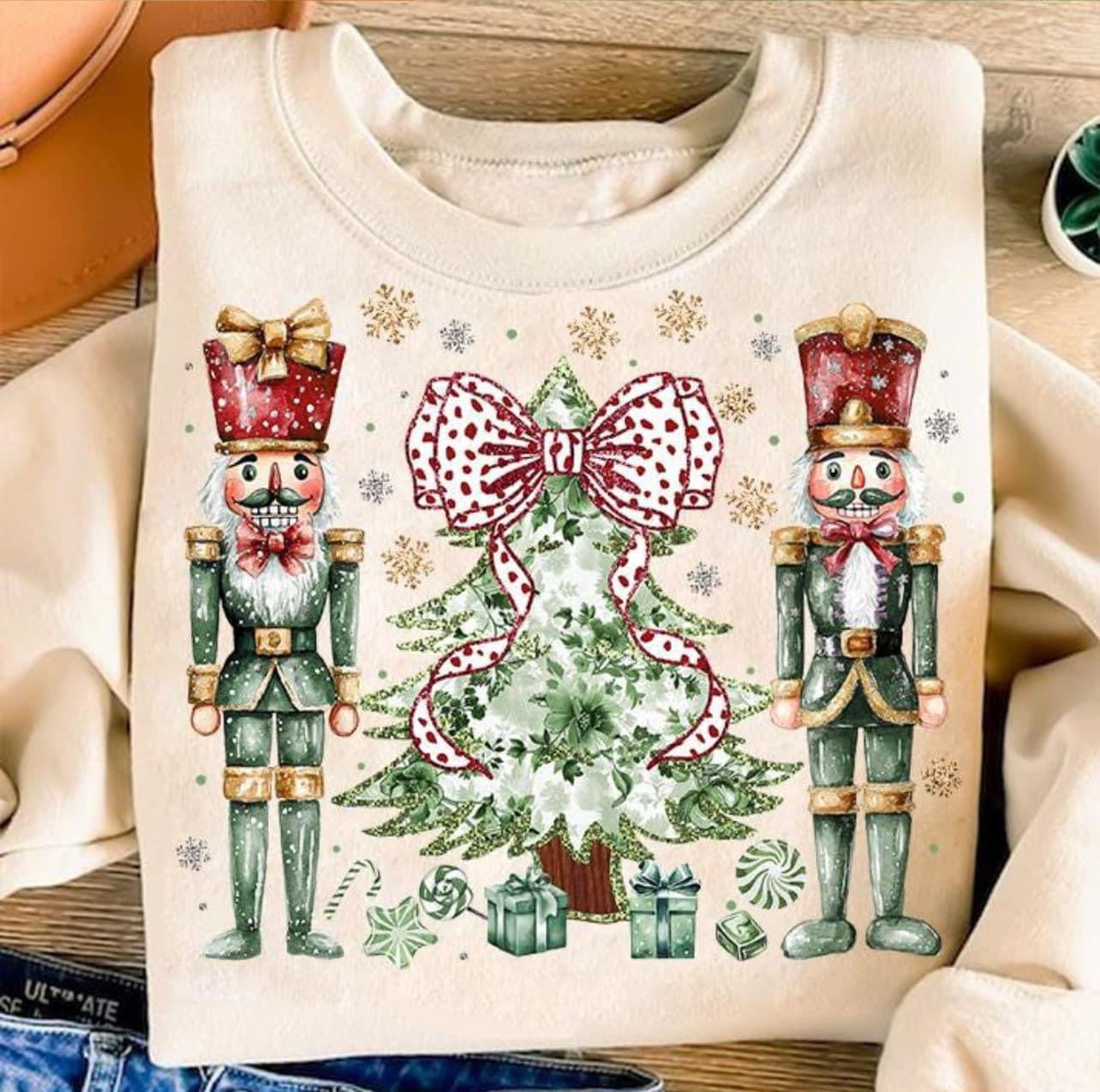 Watercolor Christmas Spirit Crew Neck