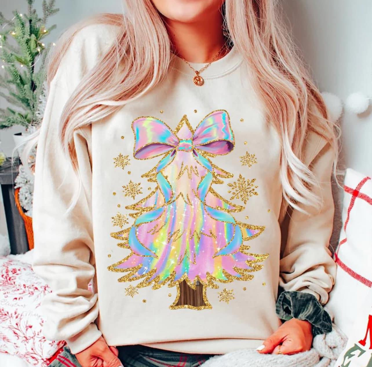 Watercolor Christmas Spirit T-Shirt