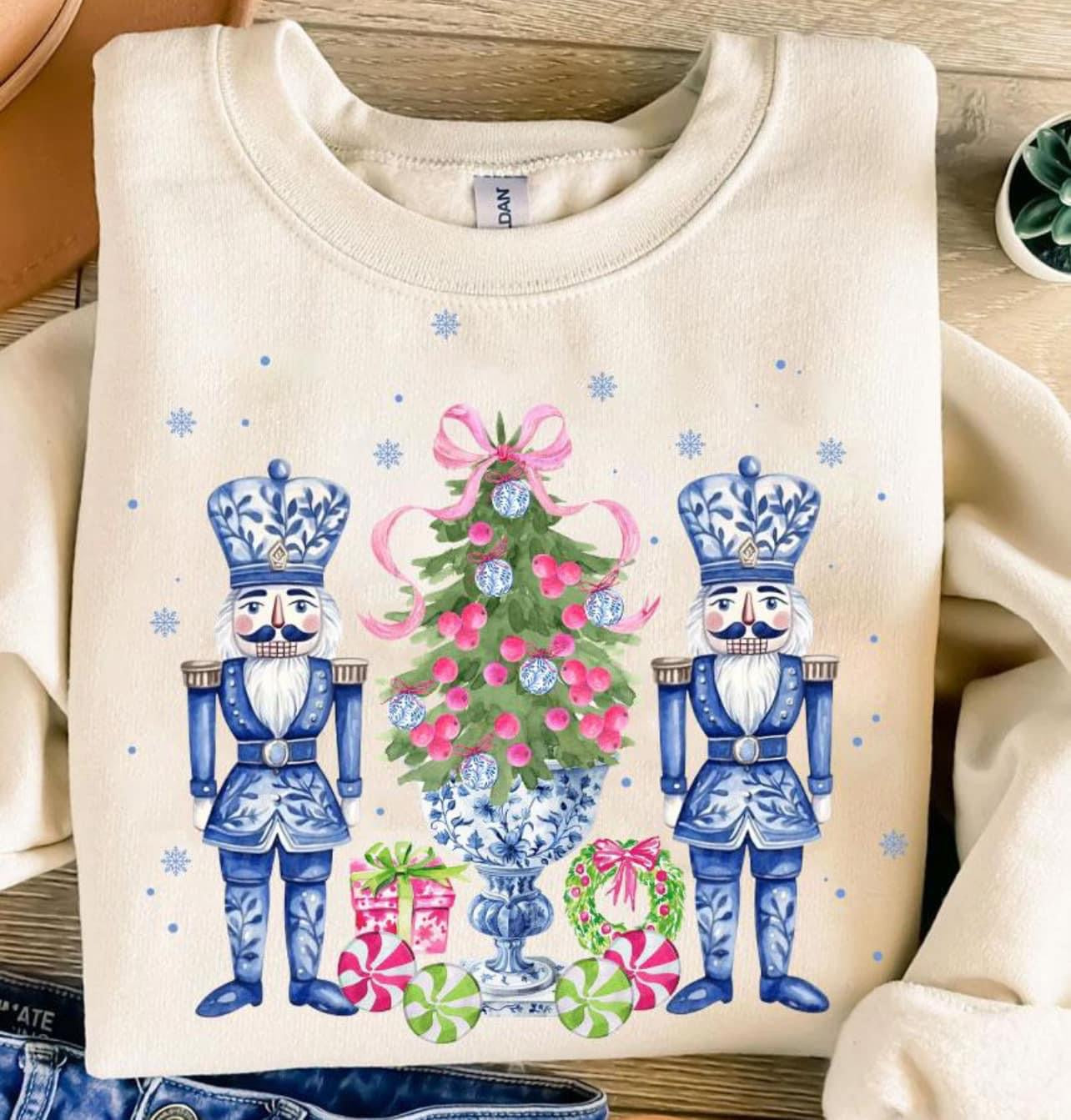 Watercolor Christmas Spirit Crew Neck