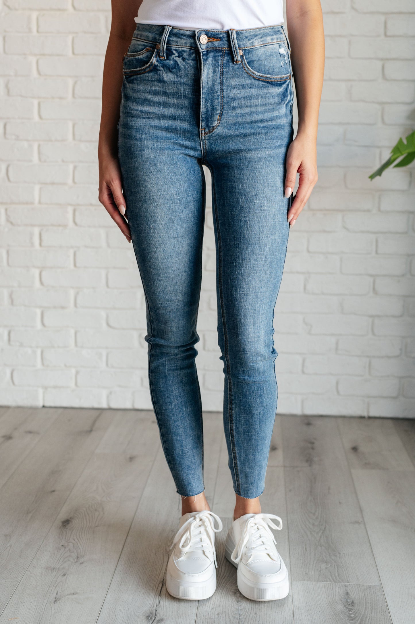 Nicole Tummy Control Skinny Jeans in Vintage Wash