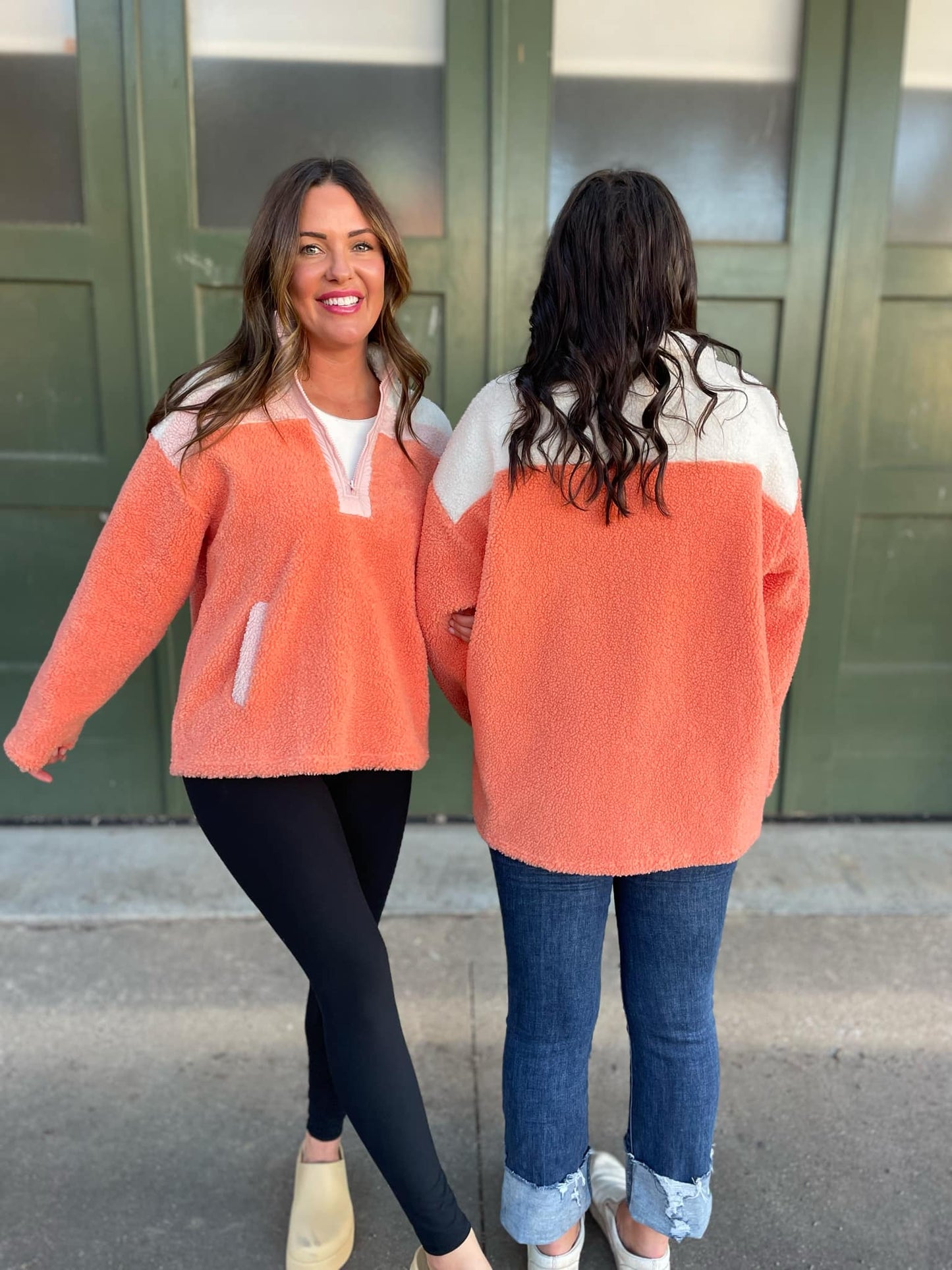 PREORDER: Half Zip Fleece Pullover in Sherbet