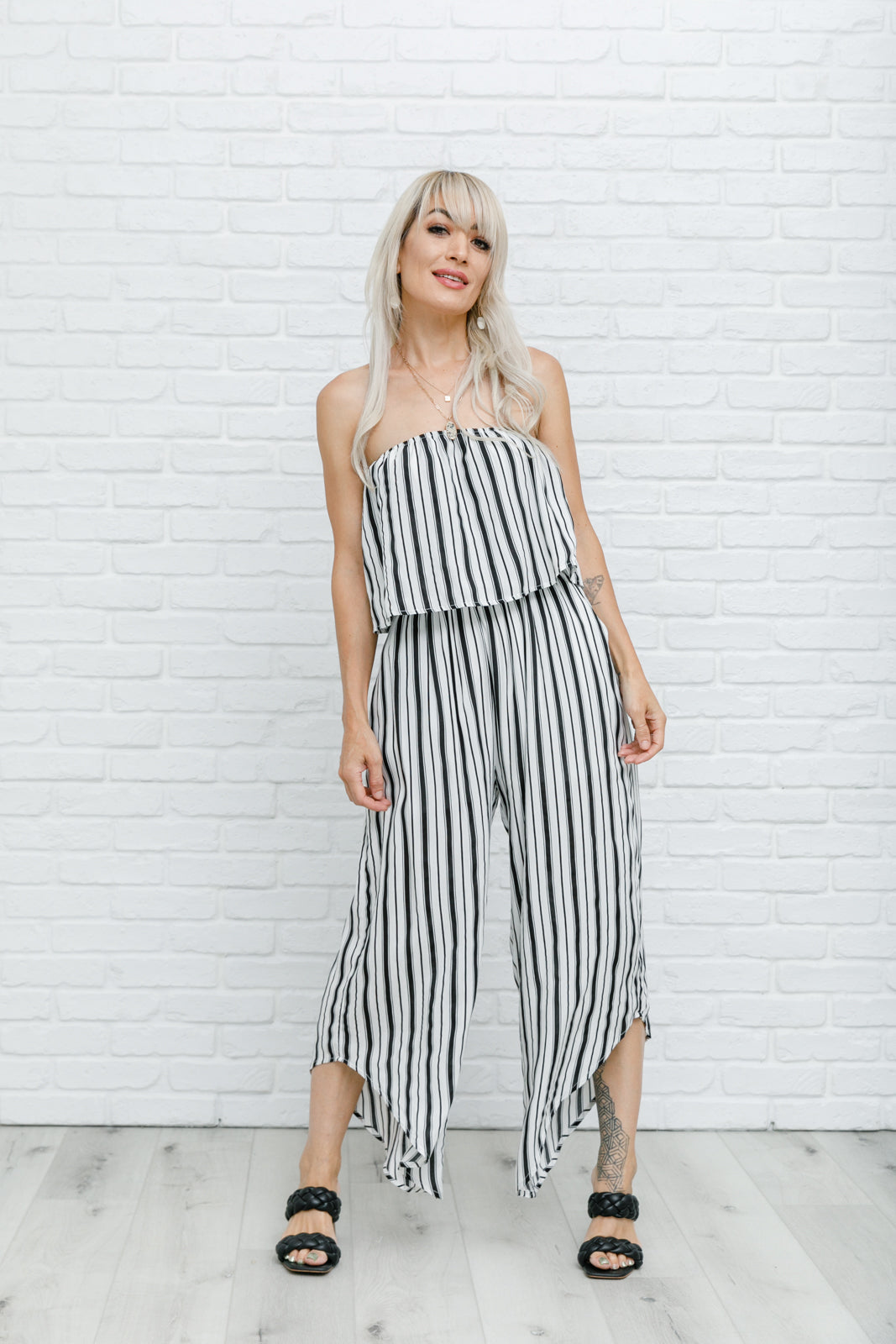 Modern Stripes Sleeveless Jumpsuit