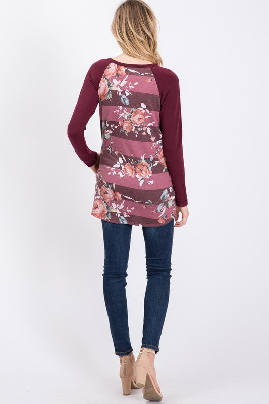 Long Sleeve Floral Tunic Top