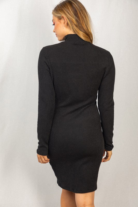 Long Sleeve Solid Knit Dress