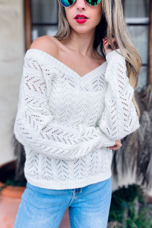 Knit Top with Twist Back