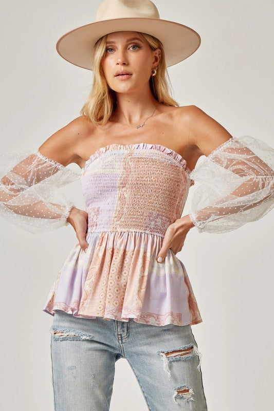 Off The Shoulder Smock Top