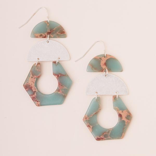 Stone Cutout Earring