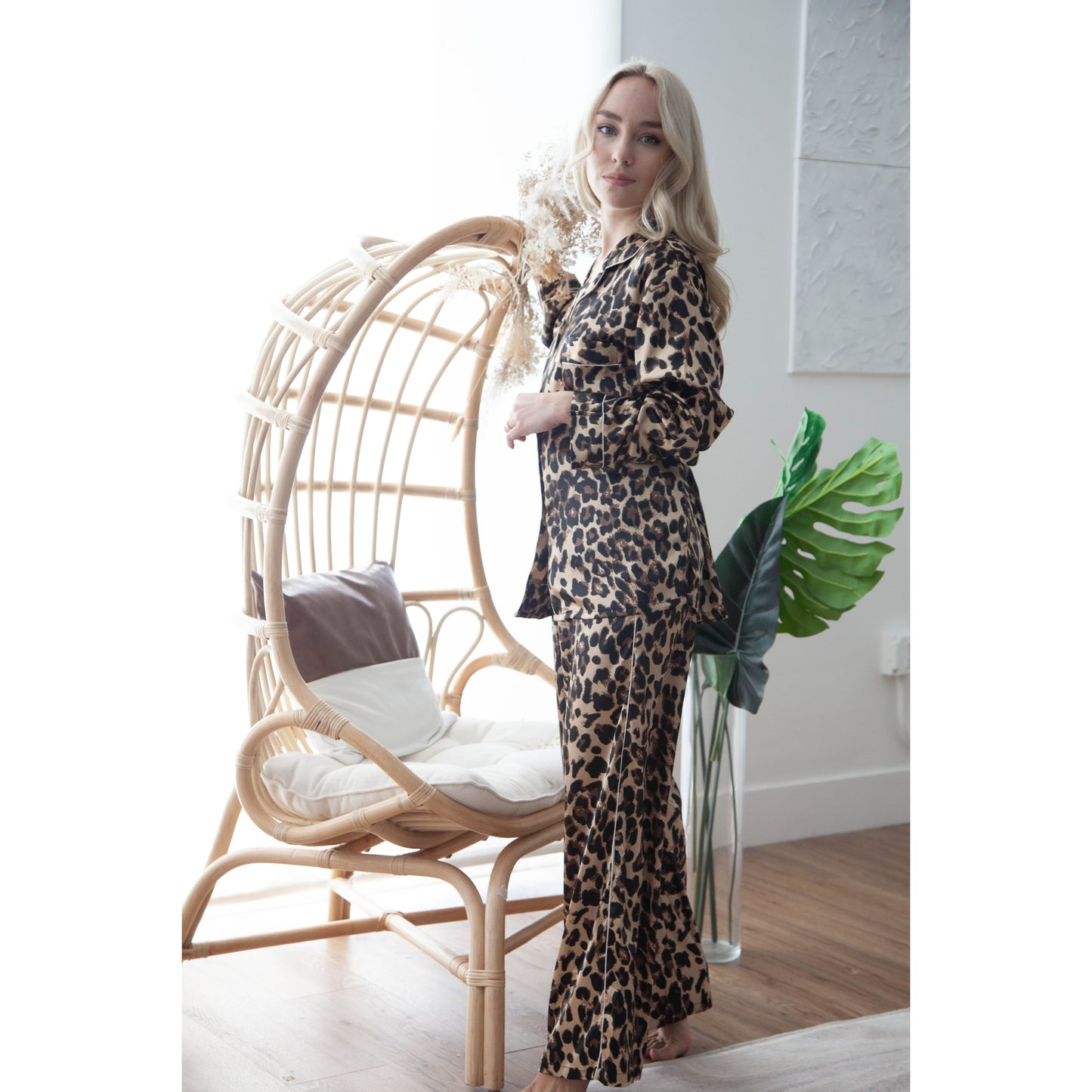 Leopard Silky Pajama Sets