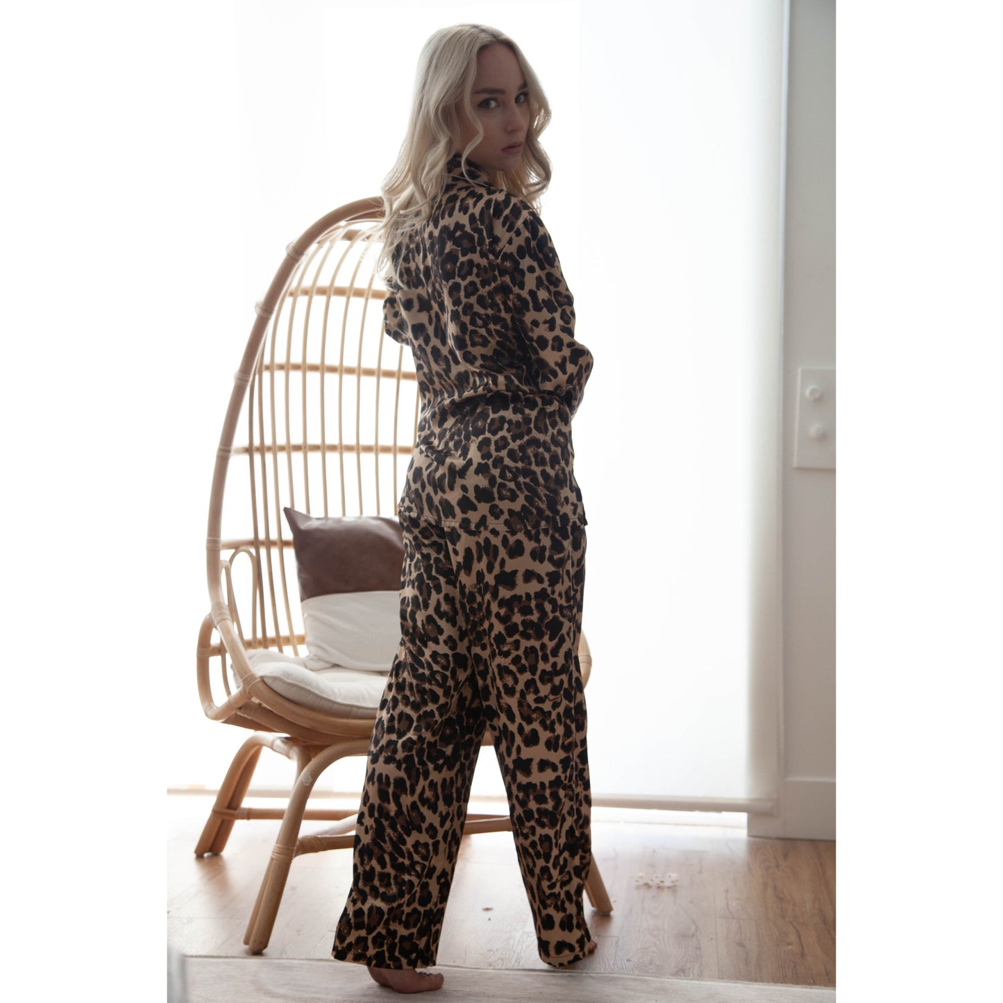 Leopard Silky Pajama Sets