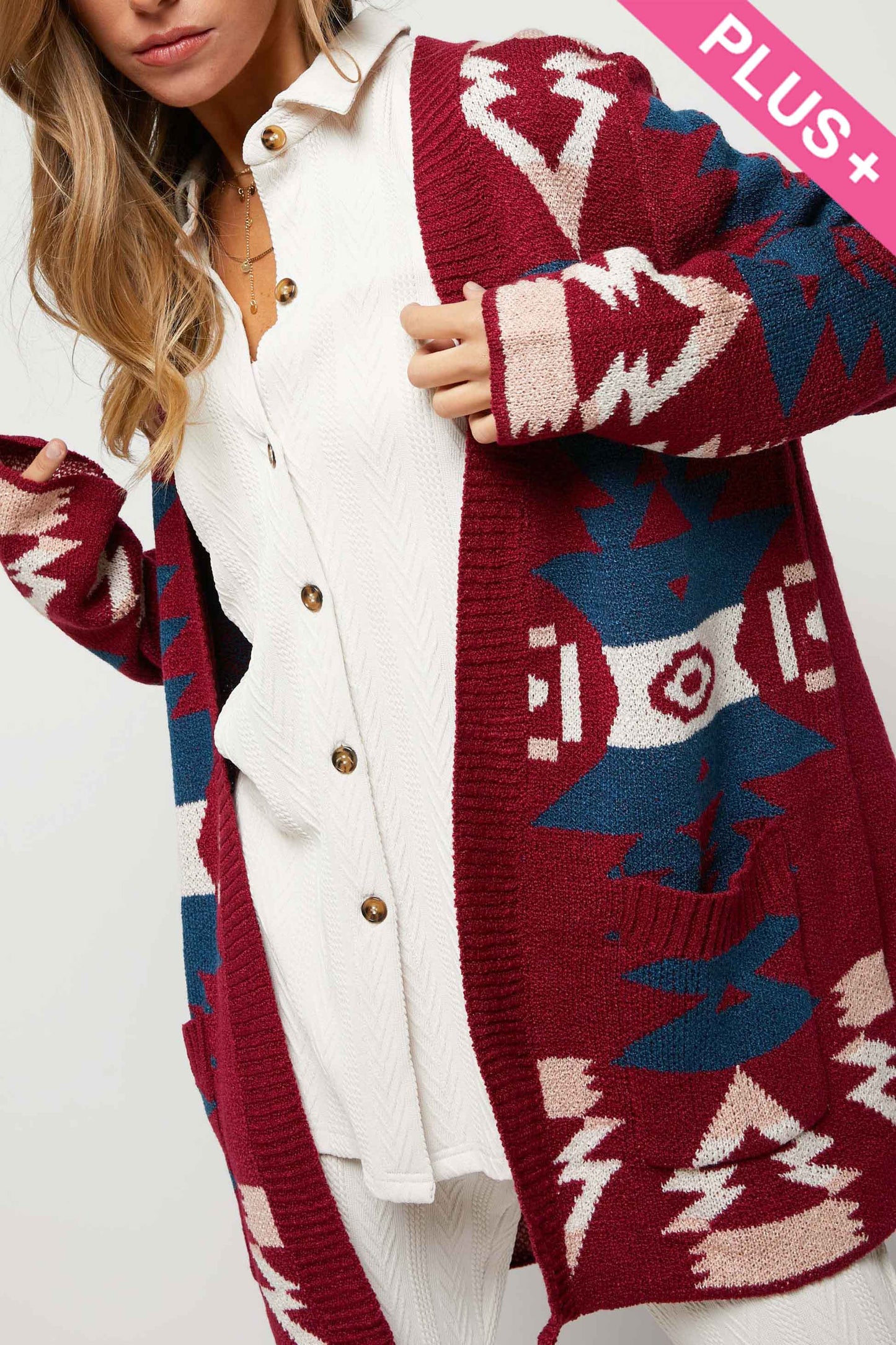 Aztec Print Cardigan