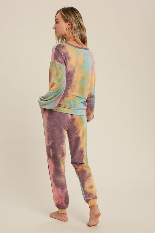 TIE-DYE CREWNECK CASUAL TOP